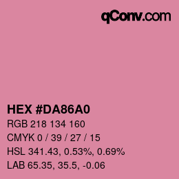 颜色代码: HEX #DA86A0 | qconv.com