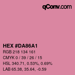 カラーコード: HEX #DA86A1 | qconv.com