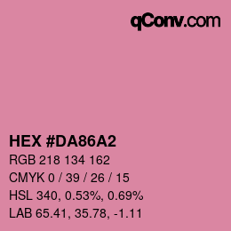 Color code: HEX #DA86A2 | qconv.com
