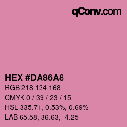 カラーコード: HEX #DA86A8 | qconv.com