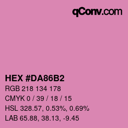 Color code: HEX #DA86B2 | qconv.com