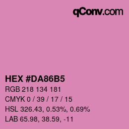 カラーコード: HEX #DA86B5 | qconv.com