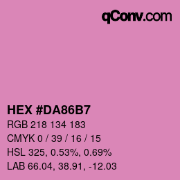 Color code: HEX #DA86B7 | qconv.com