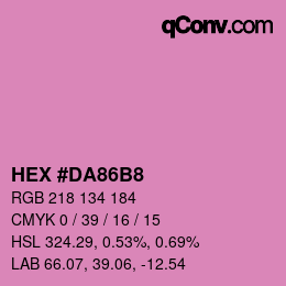 Color code: HEX #DA86B8 | qconv.com