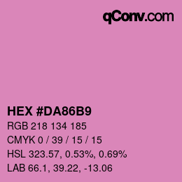 カラーコード: HEX #DA86B9 | qconv.com