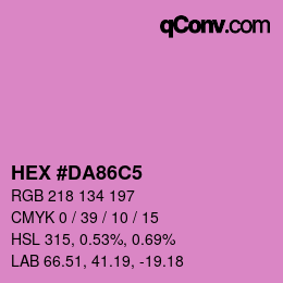 颜色代码: HEX #DA86C5 | qconv.com