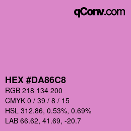 Color code: HEX #DA86C8 | qconv.com
