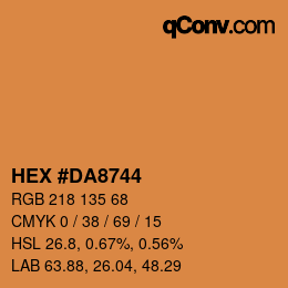 Color code: HEX #DA8744 | qconv.com