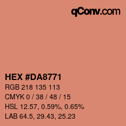 Color code: HEX #DA8771 | qconv.com
