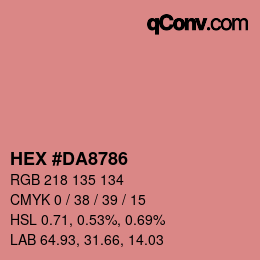 Color code: HEX #DA8786 | qconv.com