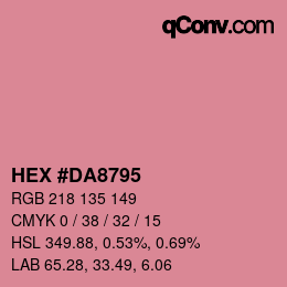 Color code: HEX #DA8795 | qconv.com