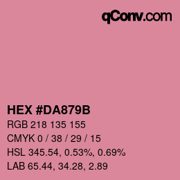 Color code: HEX #DA879B | qconv.com