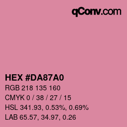 颜色代码: HEX #DA87A0 | qconv.com