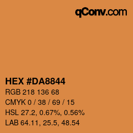 Color code: HEX #DA8844 | qconv.com