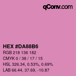 Color code: HEX #DA88B6 | qconv.com