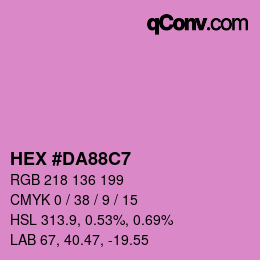 Color code: HEX #DA88C7 | qconv.com