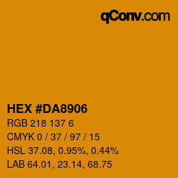Color code: HEX #DA8906 | qconv.com