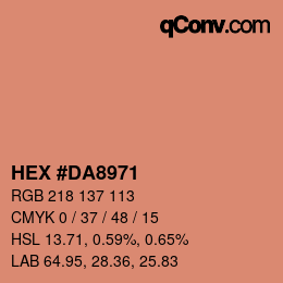 Color code: HEX #DA8971 | qconv.com