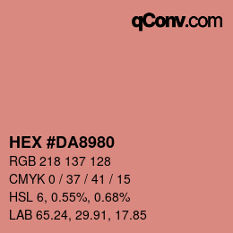 Color code: HEX #DA8980 | qconv.com