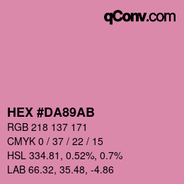 Color code: HEX #DA89AB | qconv.com