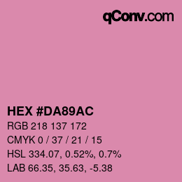 Color code: HEX #DA89AC | qconv.com