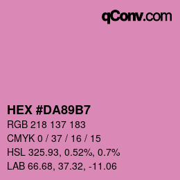 Color code: HEX #DA89B7 | qconv.com