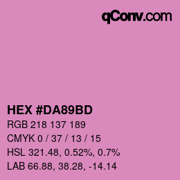 Color code: HEX #DA89BD | qconv.com