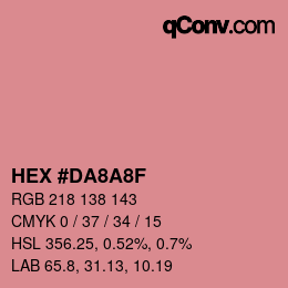Color code: HEX #DA8A8F | qconv.com