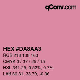 Color code: HEX #DA8AA3 | qconv.com