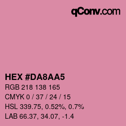 Color code: HEX #DA8AA5 | qconv.com