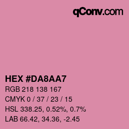 Color code: HEX #DA8AA7 | qconv.com