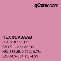 Color code: HEX #DA8AAB | qconv.com