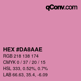 Color code: HEX #DA8AAE | qconv.com