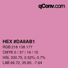 Color code: HEX #DA8AB1 | qconv.com
