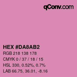 Color code: HEX #DA8AB2 | qconv.com