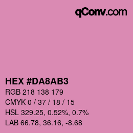 Color code: HEX #DA8AB3 | qconv.com