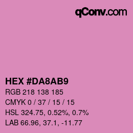颜色代码: HEX #DA8AB9 | qconv.com