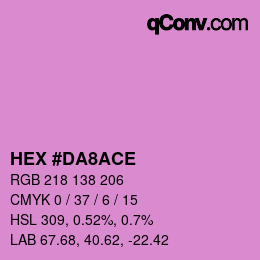 Color code: HEX #DA8ACE | qconv.com
