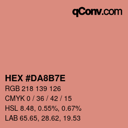 カラーコード: HEX #DA8B7E | qconv.com