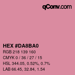カラーコード: HEX #DA8BA0 | qconv.com