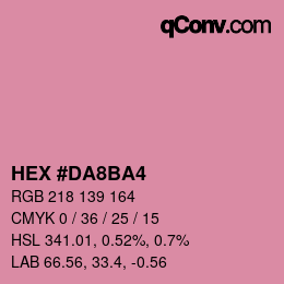 Color code: HEX #DA8BA4 | qconv.com