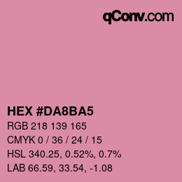 Color code: HEX #DA8BA5 | qconv.com