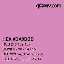 カラーコード: HEX #DA8BBB | qconv.com