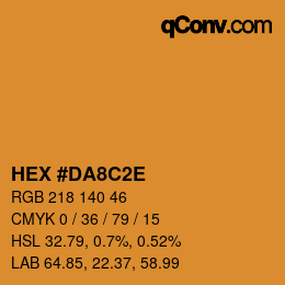 Farbcode: HEX #DA8C2E | qconv.com