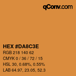 Código de color: HEX #DA8C3E | qconv.com