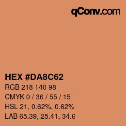 カラーコード: HEX #DA8C62 | qconv.com