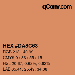 カラーコード: HEX #DA8C63 | qconv.com