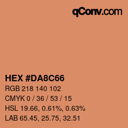 Color code: HEX #DA8C66 | qconv.com