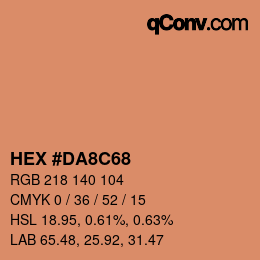 Color code: HEX #DA8C68 | qconv.com