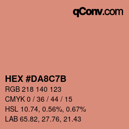 Farbcode: HEX #DA8C7B | qconv.com
